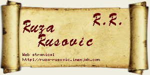 Ruža Rusović vizit kartica